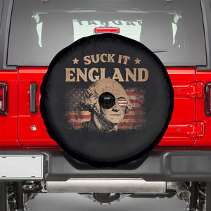 Funny Suck It England Spare Tire Cover 4th of July George Washington 1776 TS11 Black Print Your Wear