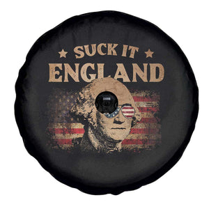 Funny Suck It England Spare Tire Cover 4th of July George Washington 1776 TS11 Print Your Wear