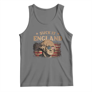 Funny Suck It England Tank Top 4th of July George Washington 1776 TS11 Black Heather Print Your Wear