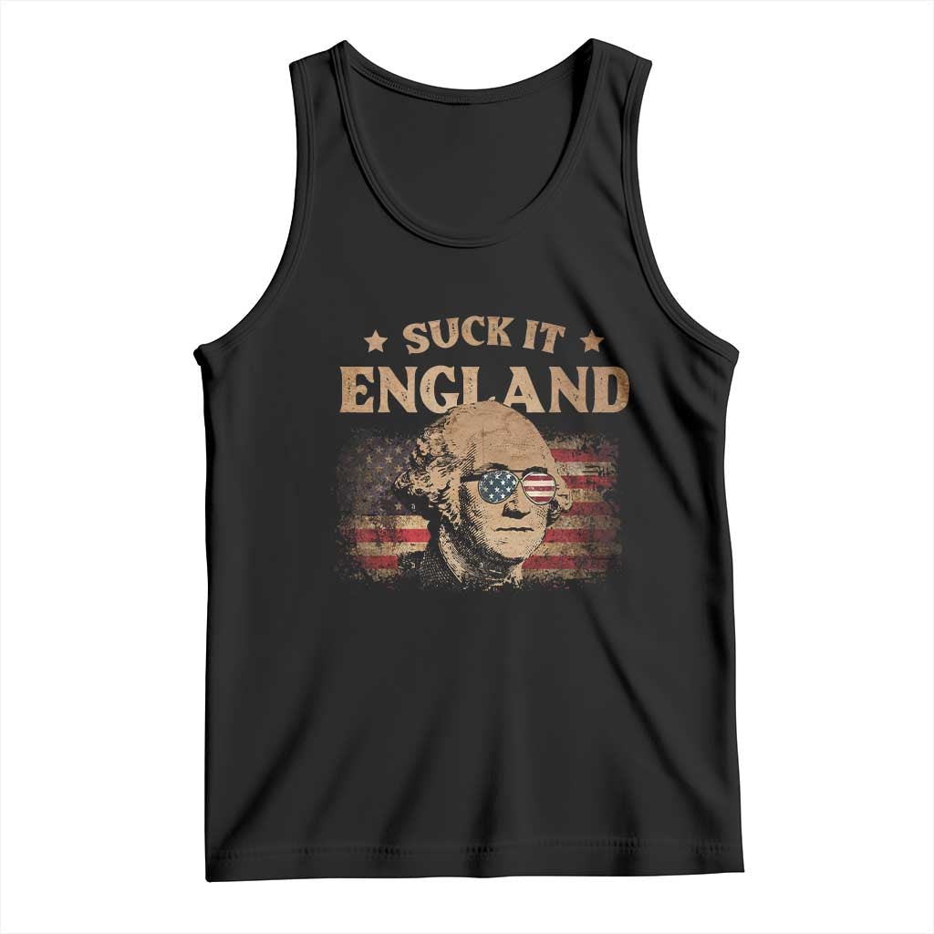 Funny Suck It England Tank Top 4th of July George Washington 1776 TS11 Black Print Your Wear