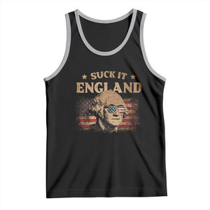 Funny Suck It England Tank Top 4th of July George Washington 1776 TS11 Black Athletic Heather Print Your Wear