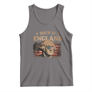 Funny Suck It England Tank Top 4th of July George Washington 1776 TS11 Deep Heather Print Your Wear