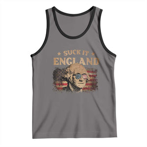 Funny Suck It England Tank Top 4th of July George Washington 1776 TS11 Deep Heather Black Print Your Wear