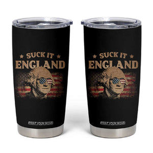 Funny Suck It England Tumbler Cup 4th of July George Washington 1776 TS11 Black Print Your Wear