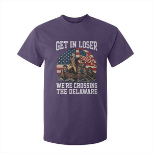 Get In Loser We Are Crossing The Delaware T Shirt For Kid Funny George Washington 4th Of July TS11 Purple Print Your Wear