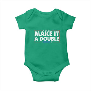 Make It A Double Twin Dad Baby Onesie Soon to Be Daddy Funny Father's Day TS11 Irish Green Print Your Wear