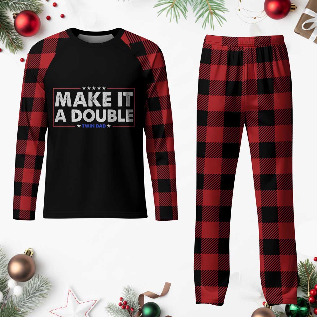 Make It A Double Twin Dad Plaid Pajama Set Soon to Be Daddy Funny Father's Day TS11 Buffalo Plaid Print Your Wear