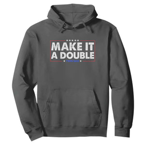 Make It A Double Twin Dad Hoodie Soon to Be Daddy Funny Father's Day TS11 Dark Heather Print Your Wear
