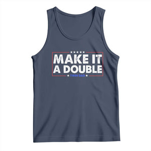 Make It A Double Twin Dad Tank Top Soon to Be Daddy Funny Father's Day TS11 Navy Print Your Wear