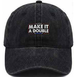 Make It A Double Twin Dad Washed Cotton Baseball Cap Soon to Be Daddy Funny Father's Day TS11 Print Your Wear