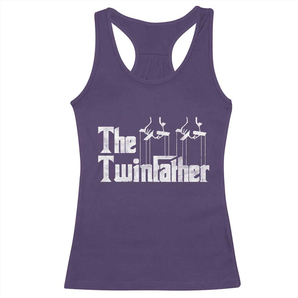 The Twinfather Racerback Tank Top Funny Dad Of Twins Fathers Day TS11 Purple Print Your Wear