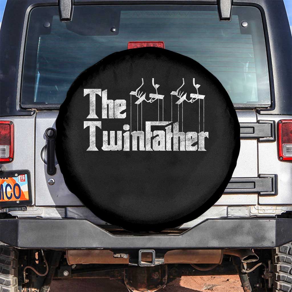 The Twinfather Spare Tire Cover Funny Dad Of Twins Fathers Day TS11 No hole Black Print Your Wear