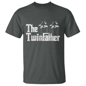 The Twinfather T Shirt Funny Dad Of Twins Fathers Day TS11 Dark Heather Print Your Wear