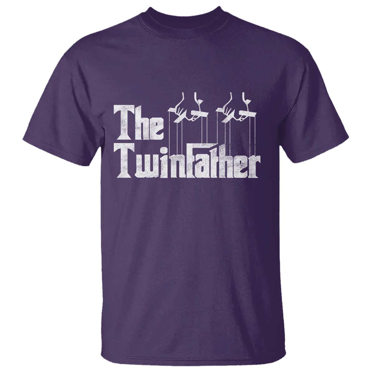 The Twinfather T Shirt Funny Dad Of Twins Fathers Day TS11 Purple Print Your Wear