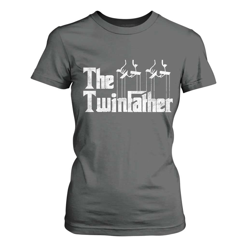 The Twinfather T Shirt For Women Funny Dad Of Twins Fathers Day TS11 Dark Heather Print Your Wear