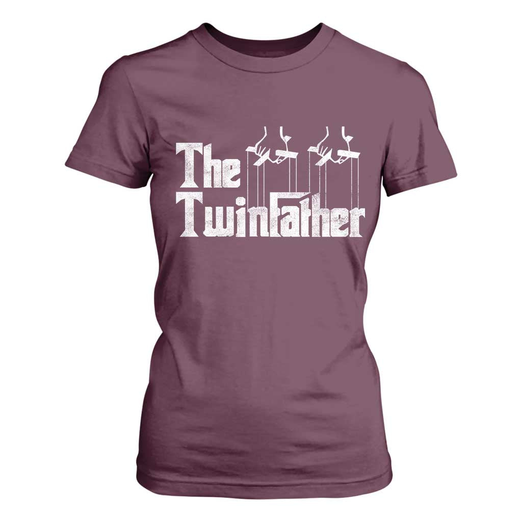 The Twinfather T Shirt For Women Funny Dad Of Twins Fathers Day TS11 Maroon Print Your Wear