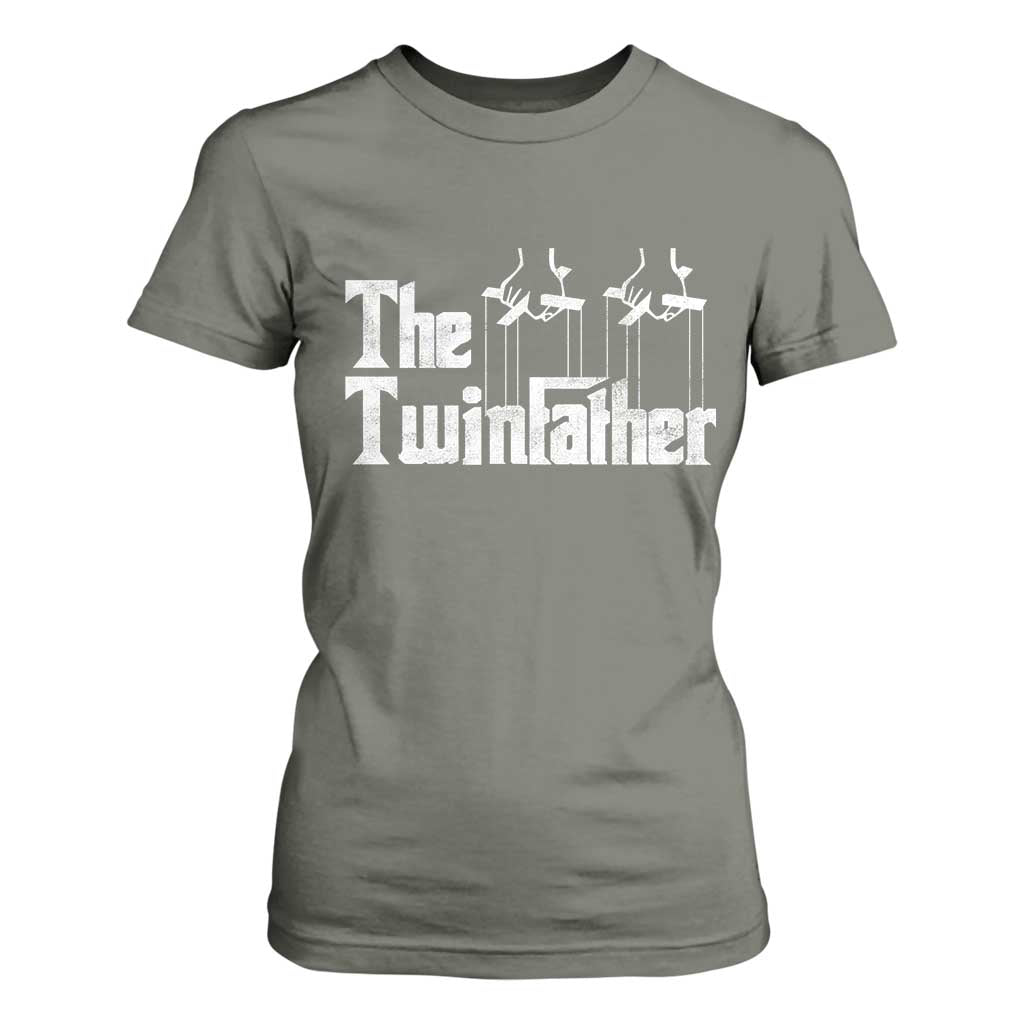 The Twinfather T Shirt For Women Funny Dad Of Twins Fathers Day TS11 Military Green Print Your Wear