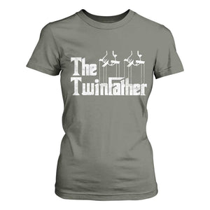 The Twinfather T Shirt For Women Funny Dad Of Twins Fathers Day TS11 Military Green Print Your Wear