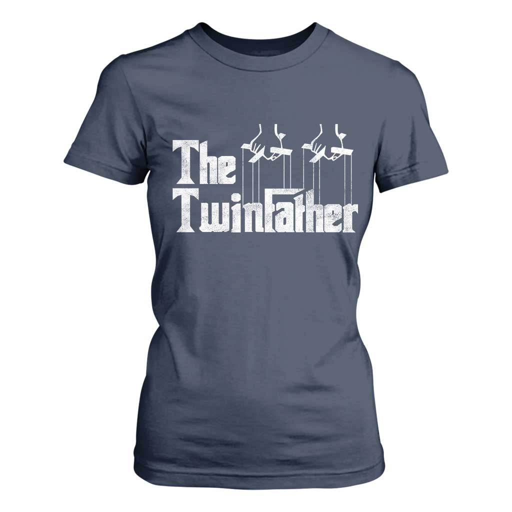 The Twinfather T Shirt For Women Funny Dad Of Twins Fathers Day TS11 Navy Print Your Wear