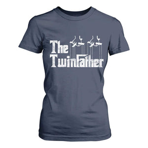 The Twinfather T Shirt For Women Funny Dad Of Twins Fathers Day TS11 Navy Print Your Wear