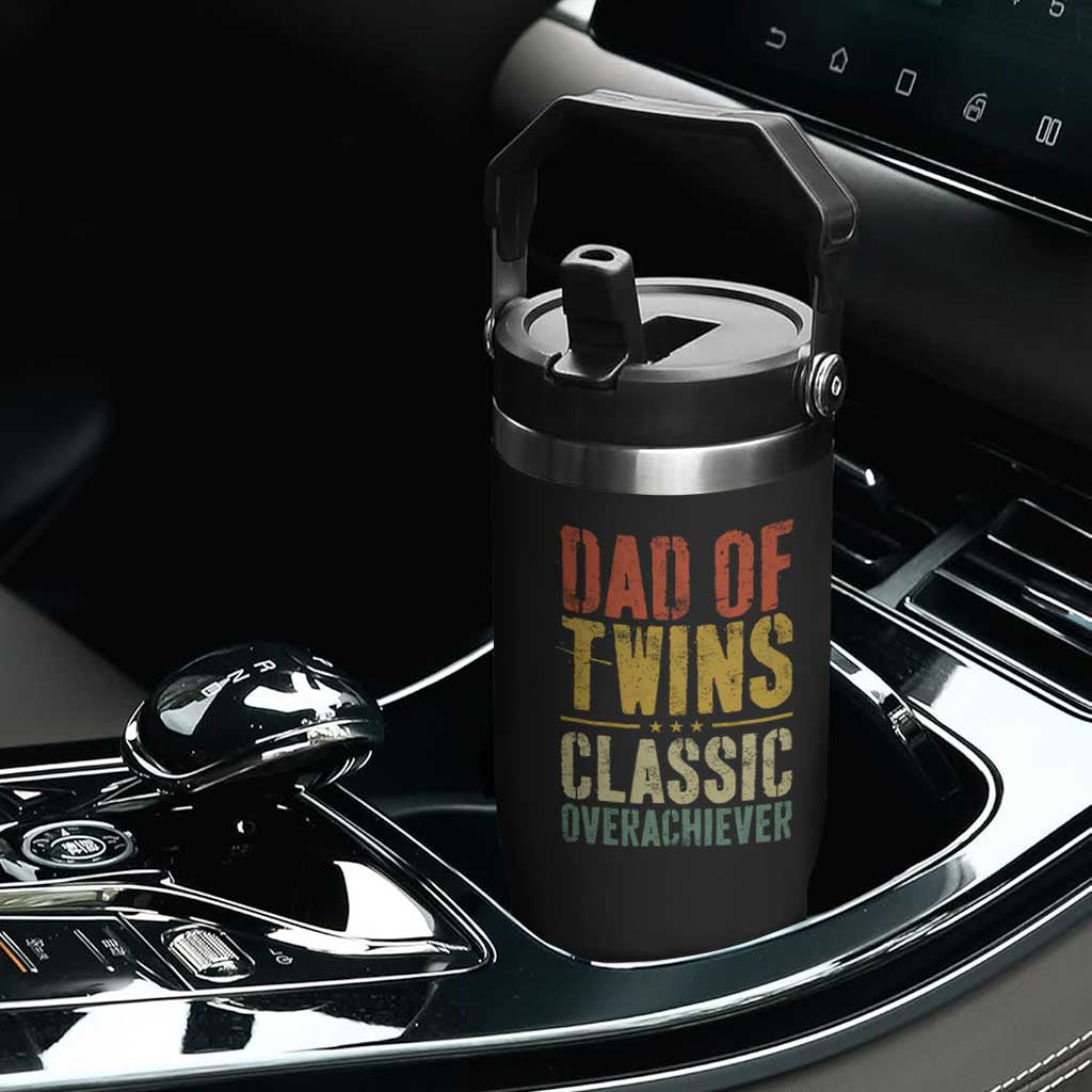Dad Of Twins Classic Overachiever Flip Straw Tumbler Proud Twin Father