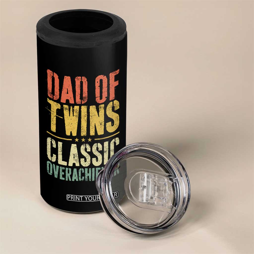 Dad Of Twins Classic Overachiever 4 in 1 Can Cooler Tumbler Proud Twin Father TS11 Print Your Wear