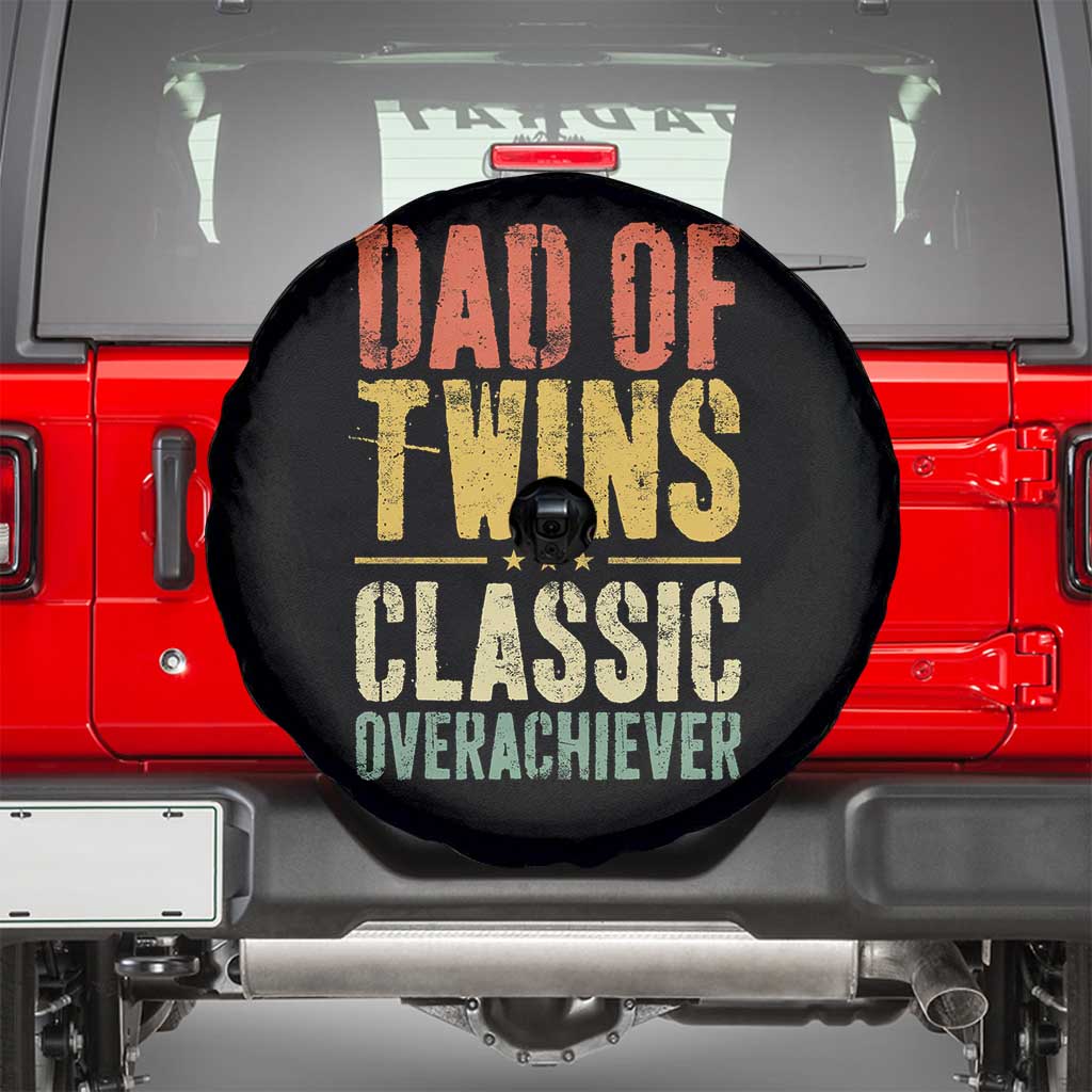 Dad Of Twins Classic Overachiever Spare Tire Cover Proud Twin Father TS11 Black Print Your Wear