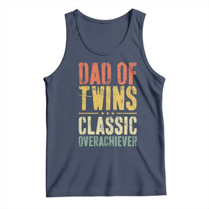 Dad Of Twins Classic Overachiever Tank Top Proud Twin Father TS11 Navy Print Your Wear