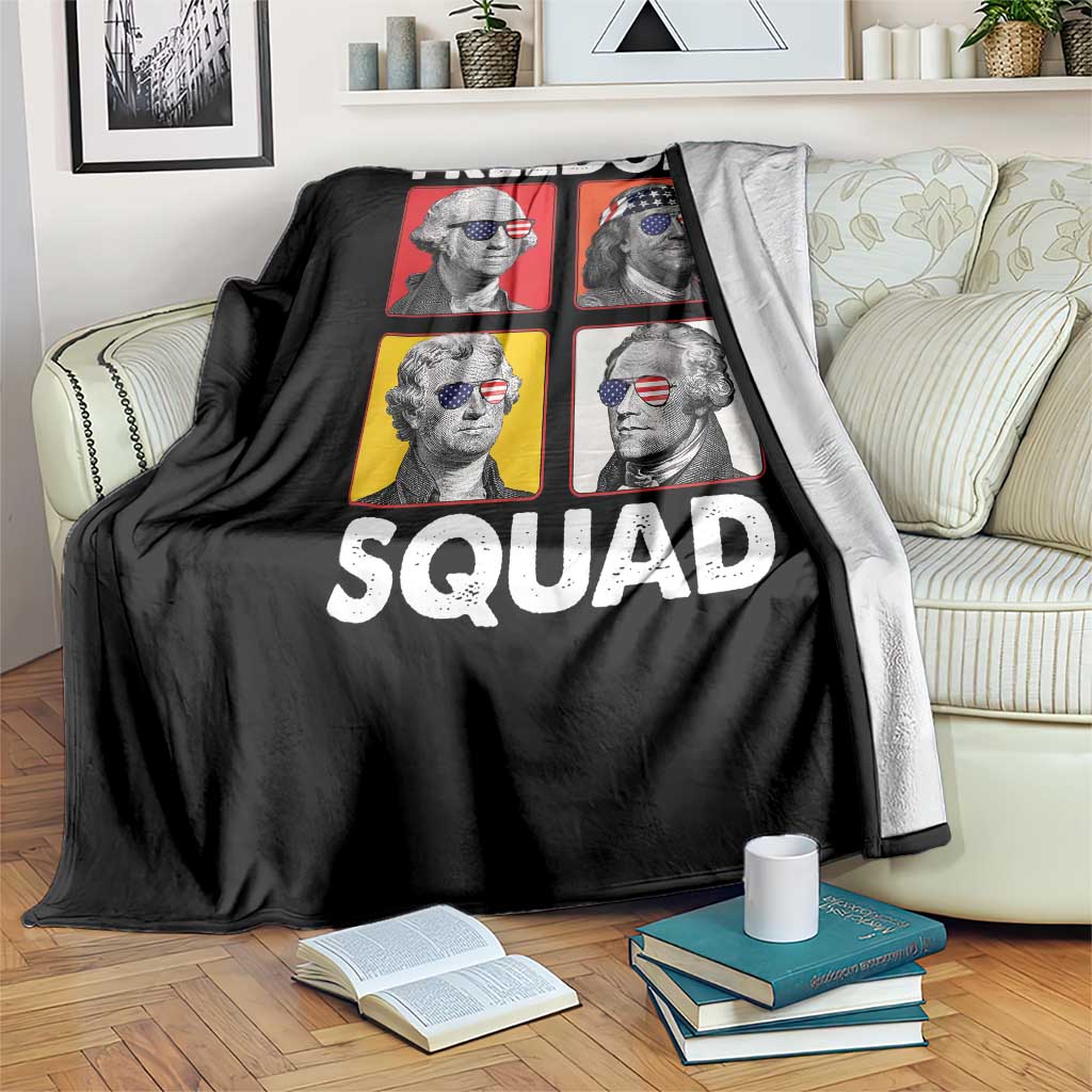 Freedom Squad Founding Fathers Throw Blanket American Revolution 4th of July