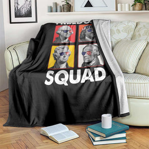 Freedom Squad Founding Fathers Throw Blanket American Revolution 4th of July