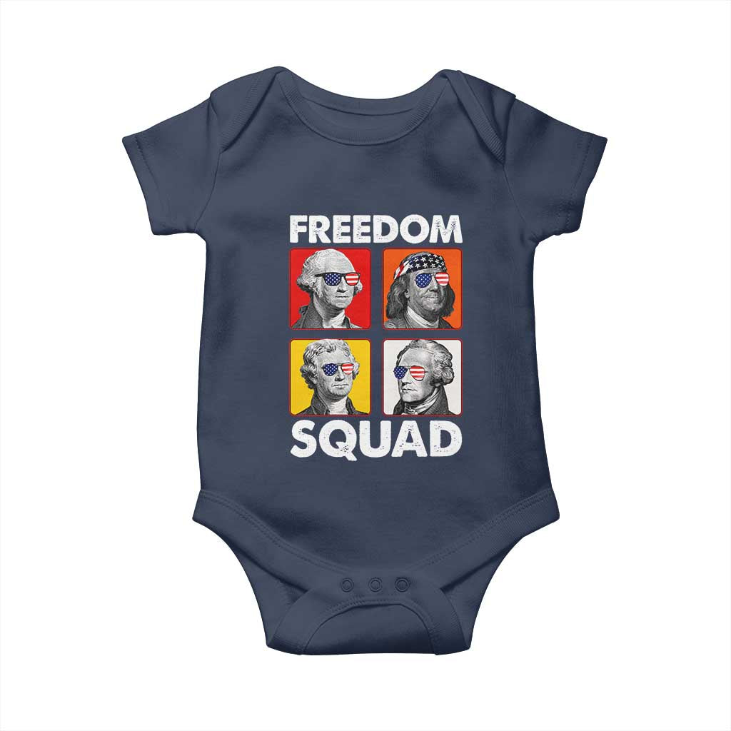 Freedom Squad Founding Fathers Baby Onesie American Revolution 4th of July