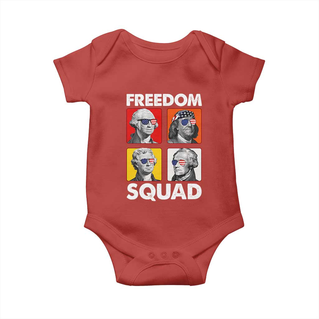 Freedom Squad Founding Fathers Baby Onesie American Revolution 4th of July
