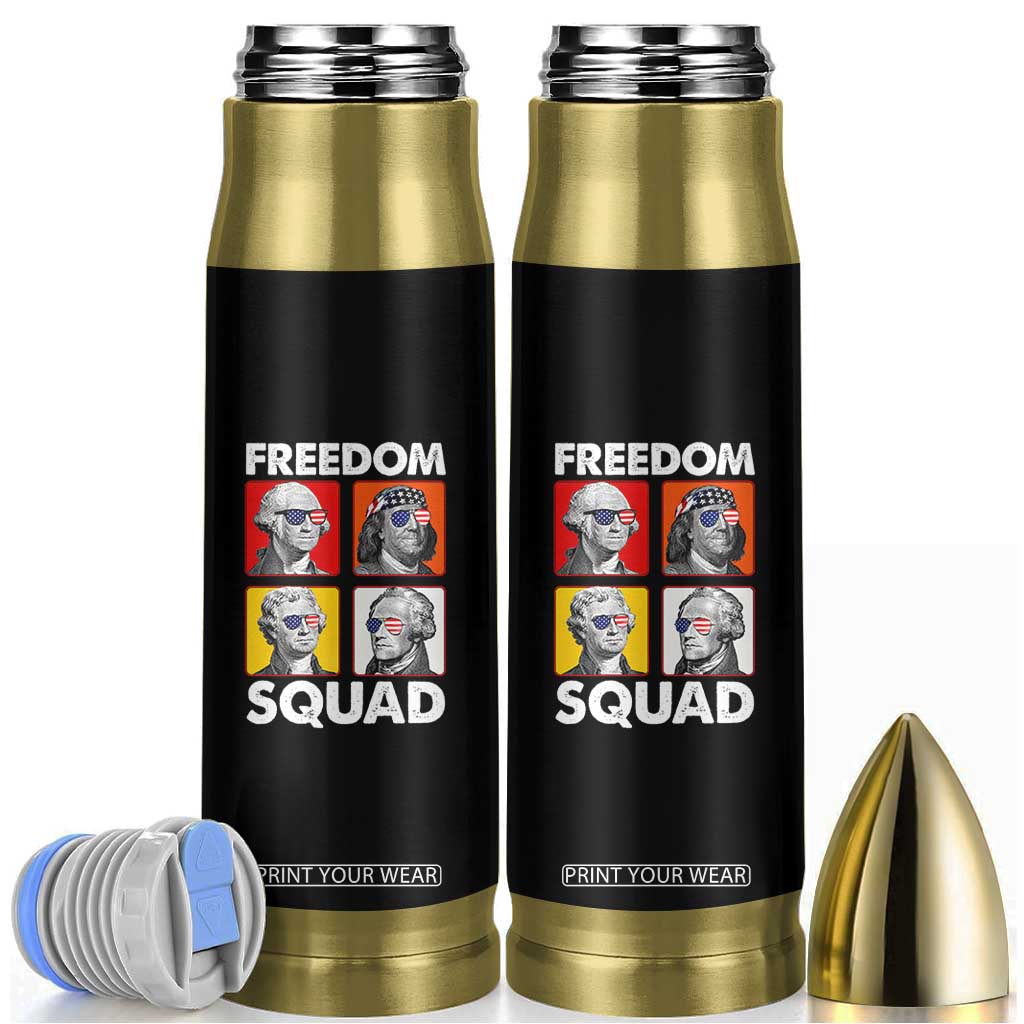 Freedom Squad Founding Fathers Bullet Tumbler American Revolution 4th of July TS11 Black Print Your Wear