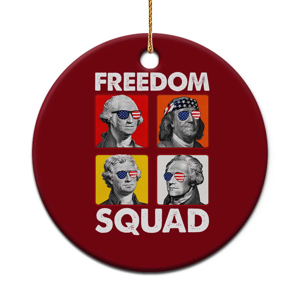 Freedom Squad Founding Fathers Ceramic Ornament American Revolution 4th of July