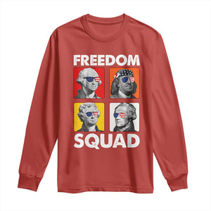 Freedom Squad Founding Fathers Long Sleeve Shirt American Revolution 4th of July