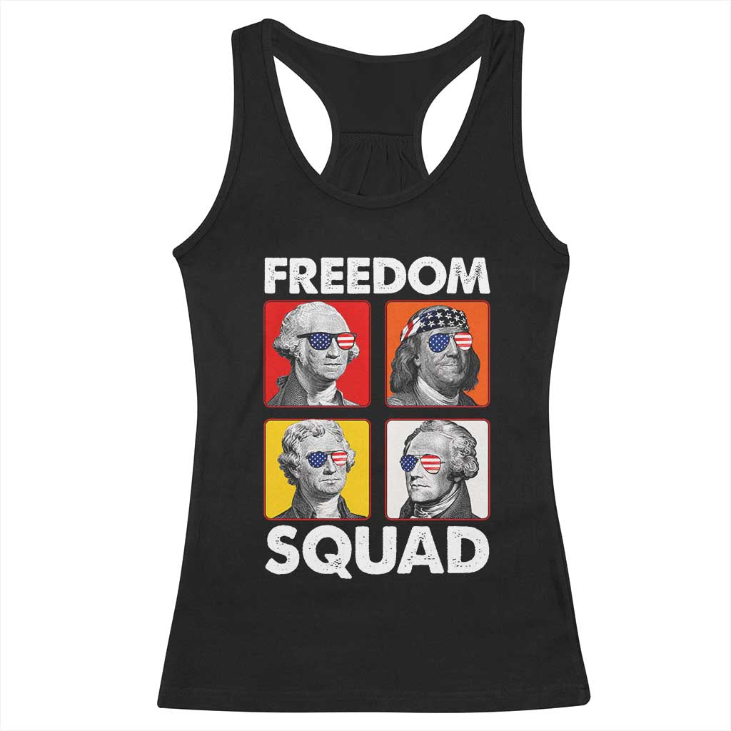 Freedom Squad Founding Fathers Racerback Tank Top American Revolution 4th of July TS11 Black Print Your Wear