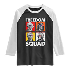 Freedom Squad Founding Fathers Raglan Shirt American Revolution 4th of July