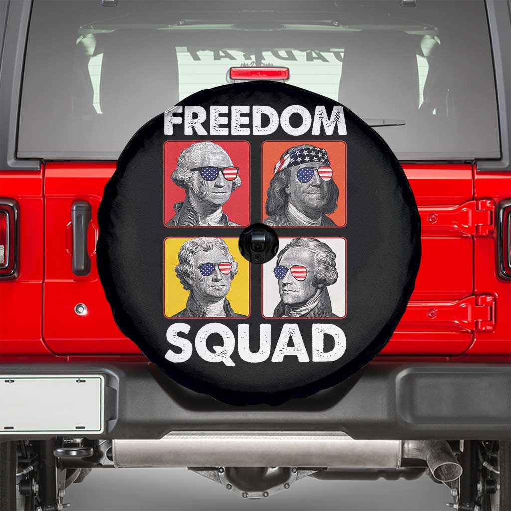 Freedom Squad Founding Fathers Spare Tire Cover American Revolution 4th of July