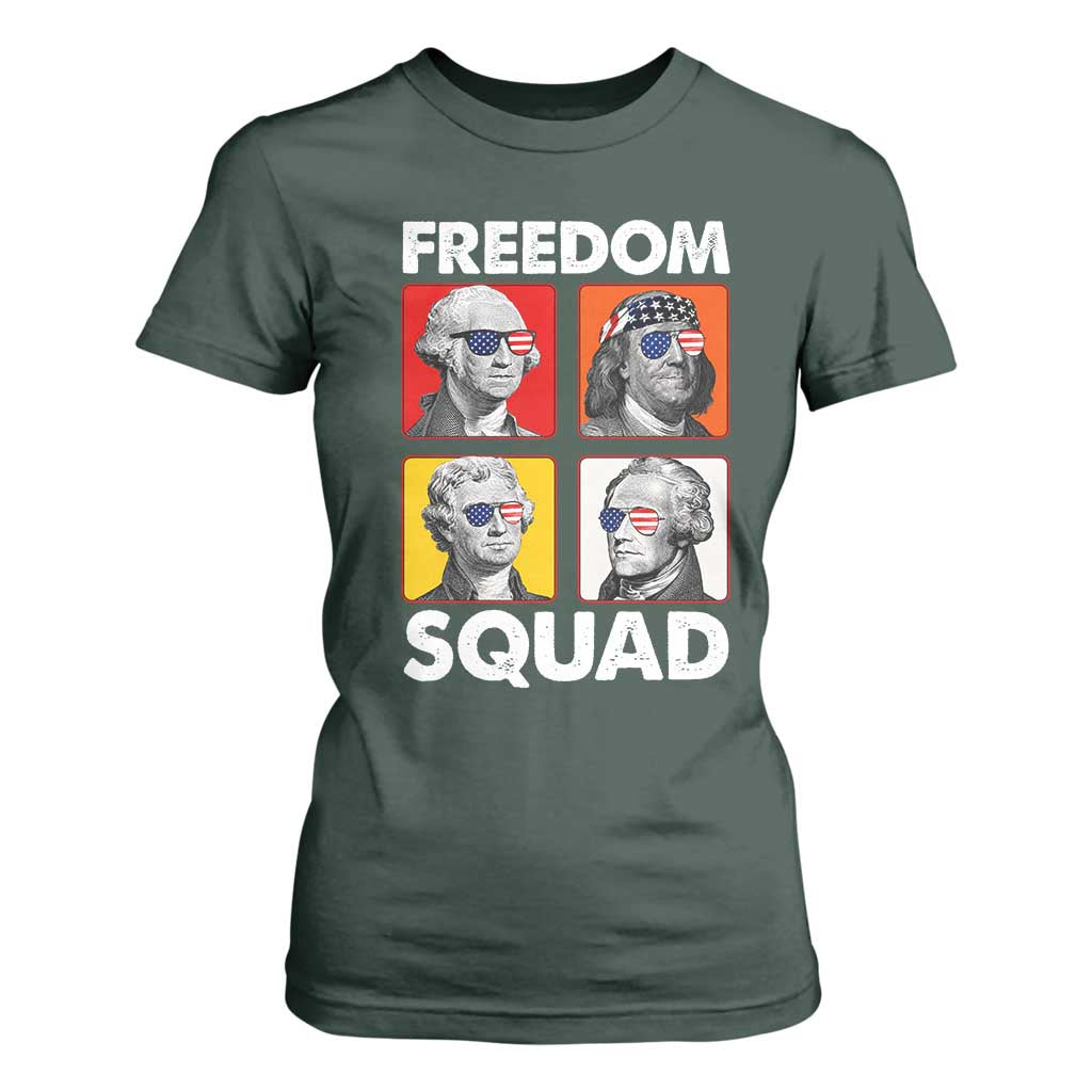 Freedom Squad Founding Fathers T Shirt For Women American Revolution 4th of July