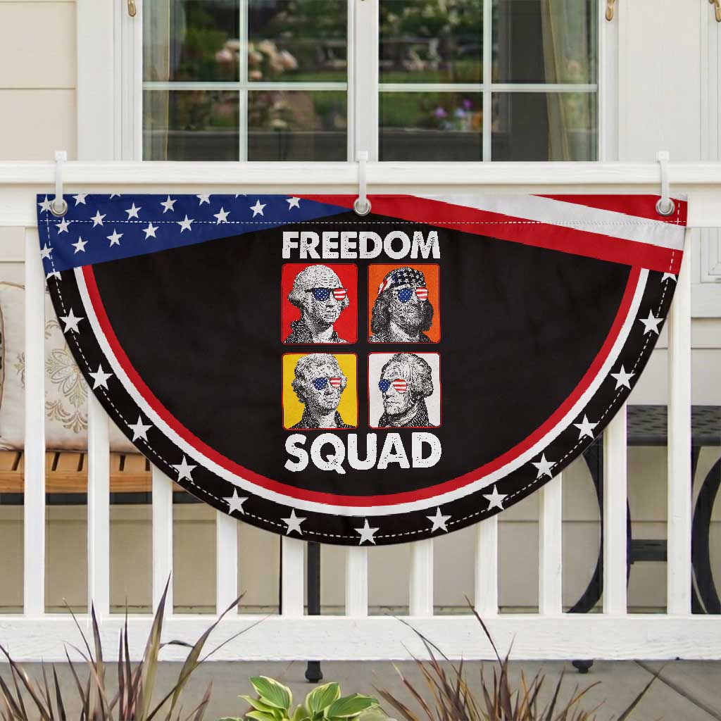 Freedom Squad Founding Fathers Patriotic Fan Flag American Revolution 4th of July