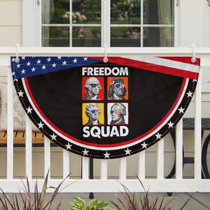 Freedom Squad Founding Fathers Patriotic Fan Flag American Revolution 4th of July