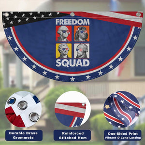 Freedom Squad Founding Fathers Patriotic Fan Flag American Revolution 4th of July