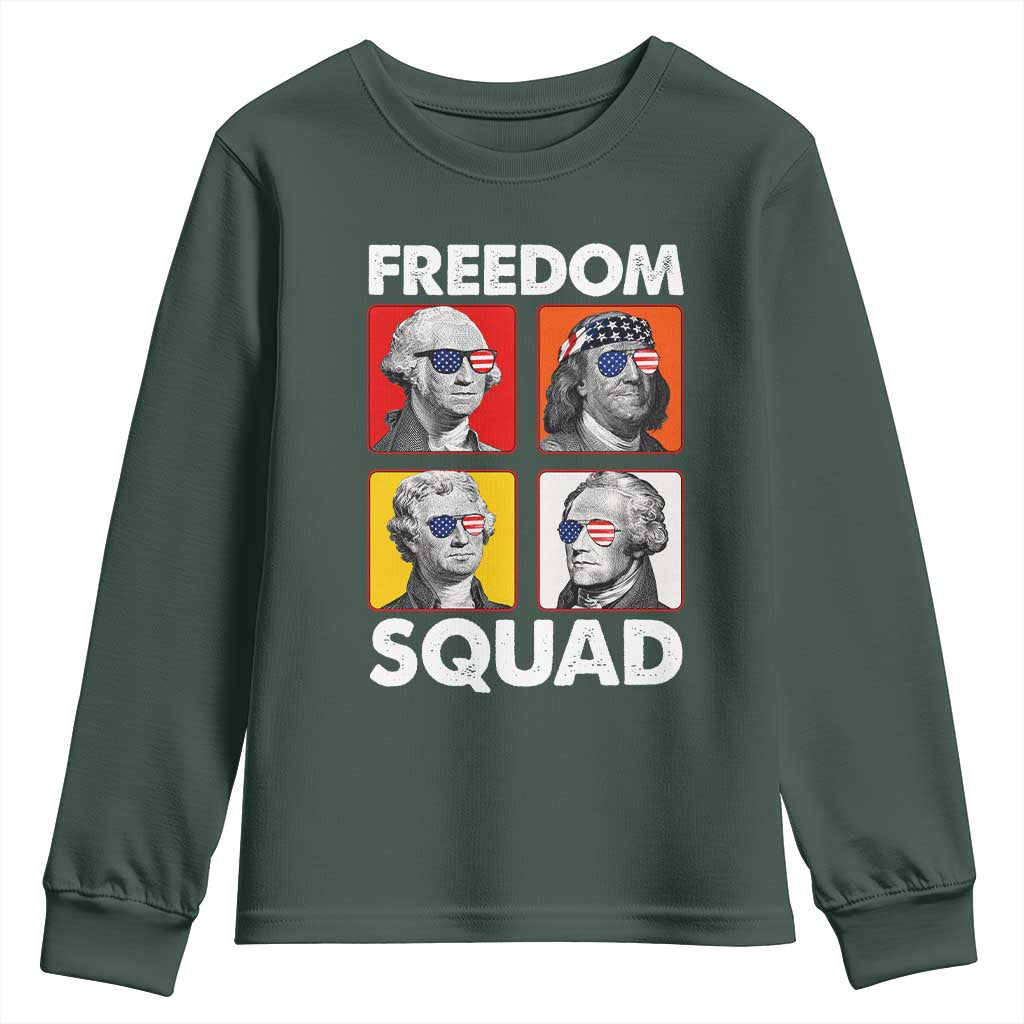 Freedom Squad Founding Fathers Youth Sweatshirt American Revolution 4th of July