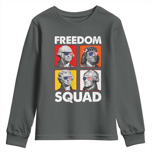 Freedom Squad Founding Fathers Youth Sweatshirt American Revolution 4th of July