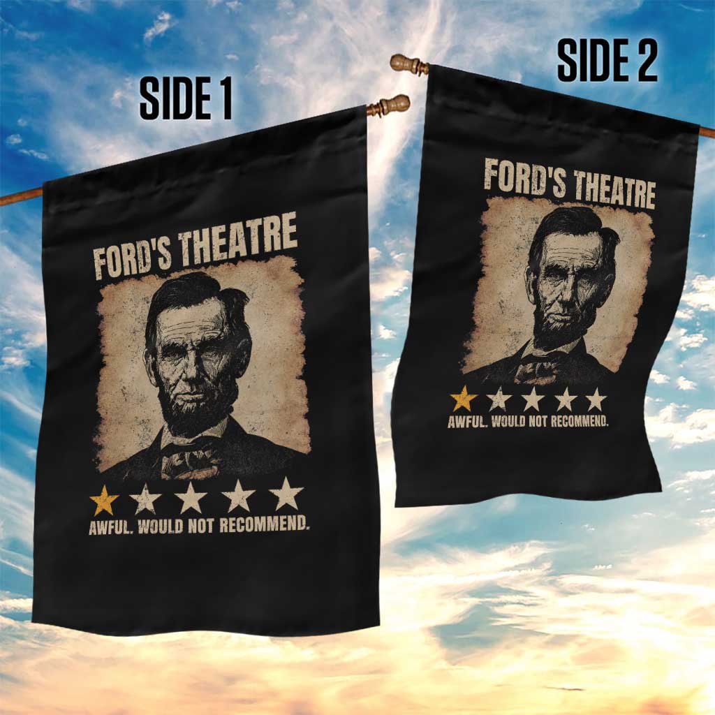 Abraham Lincoln Ford's Theatre Garden Flag Awful Would Not Recommend Funny US History