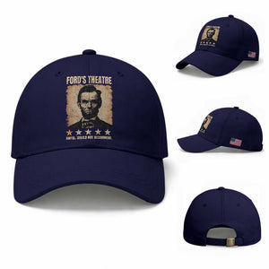 Abraham Lincoln Ford's Theatre Baseball Cap Awful Would Not Recommend Funny US History