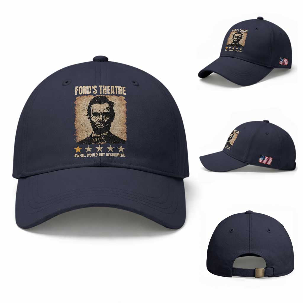 Abraham Lincoln Ford's Theatre Baseball Cap Awful Would Not Recommend Funny US History
