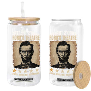 Abraham Lincoln Ford's Theatre Glass Can Awful Would Not Recommend Funny US History