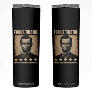 Abraham Lincoln Ford's Theatre Skinny Tumbler Awful Would Not Recommend Funny US History