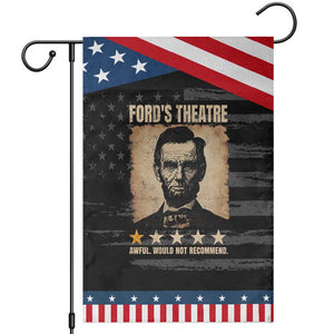 Abraham Lincoln Ford's Theatre Patriotic Garden Flag Awful Would Not Recommend Funny US History